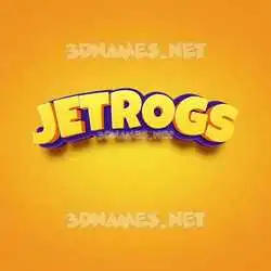 jetrogs in Orange Toon style - 3D name wallpaper