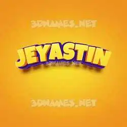 jeyastin in Orange Toon style - 3D name wallpaper