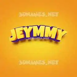 jeymmy in Orange Toon style - 3D name wallpaper