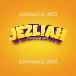 jezliah in Orange Toon style - 3D name wallpaper