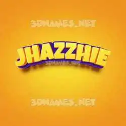 jhazzhie in Orange Toon style - 3D name wallpaper