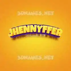 jhennyffer in Orange Toon style - 3D name wallpaper