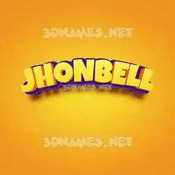 jhonbell in Orange Toon style - 3D name wallpaper