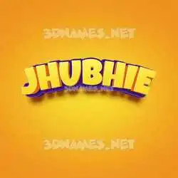 jhubhie in Orange Toon style - 3D name wallpaper
