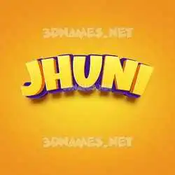 jhuni in Orange Toon style - 3D name wallpaper