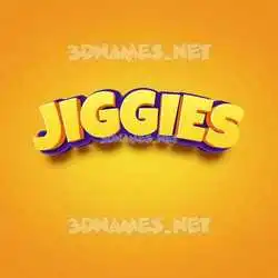 jiggies in Orange Toon style - 3D name wallpaper