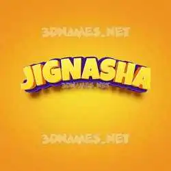 jignasha in Orange Toon style - 3D name wallpaper