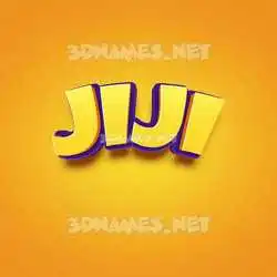 jiji in Orange Toon style - 3D name wallpaper
