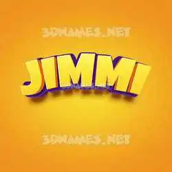 jimmi in Orange Toon style - 3D name wallpaper