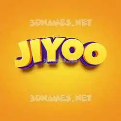 jiyoo in Orange Toon style - 3D name wallpaper