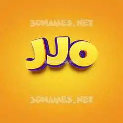 jjo in Orange Toon style - 3D name wallpaper