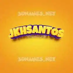 jkhsantos in Orange Toon style - 3D name wallpaper