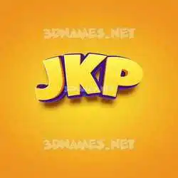 jkp in Orange Toon style - 3D name wallpaper