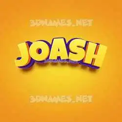 joash in Orange Toon style - 3D name wallpaper