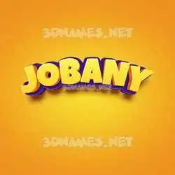 jobany in Orange Toon style - 3D name wallpaper