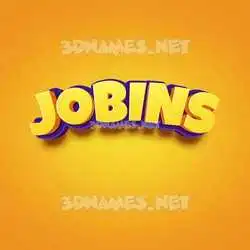jobins in Orange Toon style - 3D name wallpaper