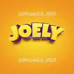 joely in Orange Toon style - 3D name wallpaper