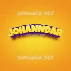 johanndar in Orange Toon style - 3D name wallpaper