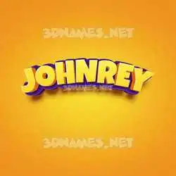 johnrey in Orange Toon style - 3D name wallpaper