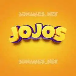 jojos in Orange Toon style - 3D name wallpaper