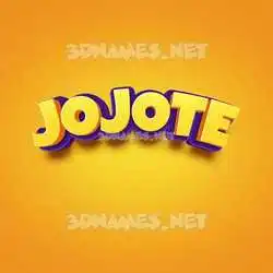 jojote in Orange Toon style - 3D name wallpaper