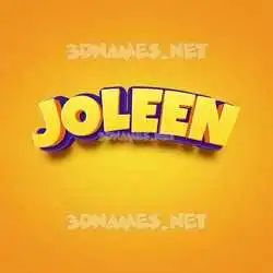 joleen in Orange Toon style - 3D name wallpaper