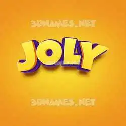 joly in Orange Toon style - 3D name wallpaper