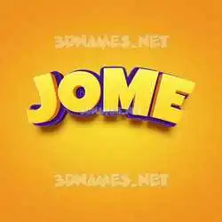 jome in Orange Toon style - 3D name wallpaper