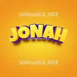 jonah in Orange Toon style - 3D name wallpaper