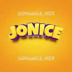 jonice in Orange Toon style - 3D name wallpaper