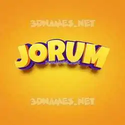 jorum in Orange Toon style - 3D name wallpaper