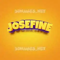 josefine in Orange Toon style - 3D name wallpaper