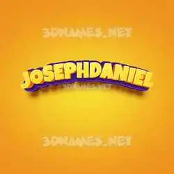 josephdaniel in Orange Toon style - 3D name wallpaper