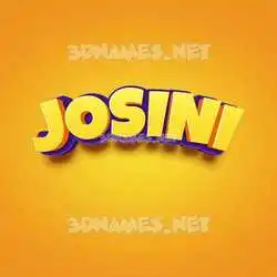 josini in Orange Toon style - 3D name wallpaper
