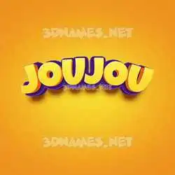 joujou in Orange Toon style - 3D name wallpaper