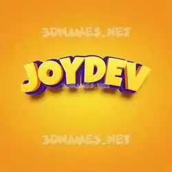 joydev in Orange Toon style - 3D name wallpaper