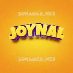joynal in Orange Toon style - 3D name wallpaper