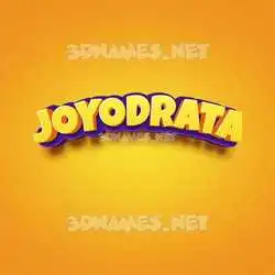 joyodrata in Orange Toon style - 3D name wallpaper