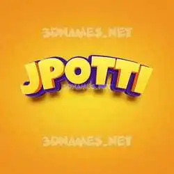 jpotti in Orange Toon style - 3D name wallpaper