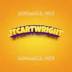 jtcartwright in Orange Toon style - 3D name wallpaper