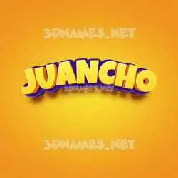 juancho in Orange Toon style - 3D name wallpaper