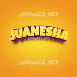 juanesha in Orange Toon style - 3D name wallpaper