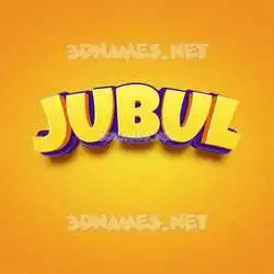 jubul in Orange Toon style - 3D name wallpaper
