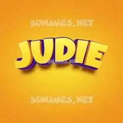 judie in Orange Toon style - 3D name wallpaper