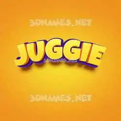 juggie in Orange Toon style - 3D name wallpaper