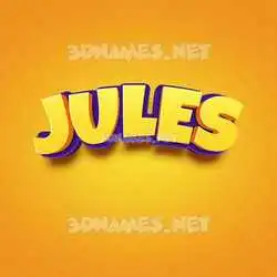 jules in Orange Toon style - 3D name wallpaper