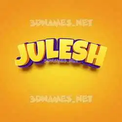 julesh in Orange Toon style - 3D name wallpaper