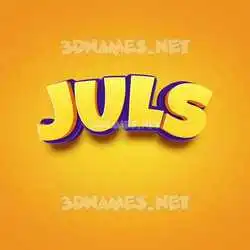 juls in Orange Toon style - 3D name wallpaper