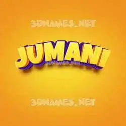 jumani in Orange Toon style - 3D name wallpaper