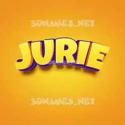 jurie in Orange Toon style - 3D name wallpaper